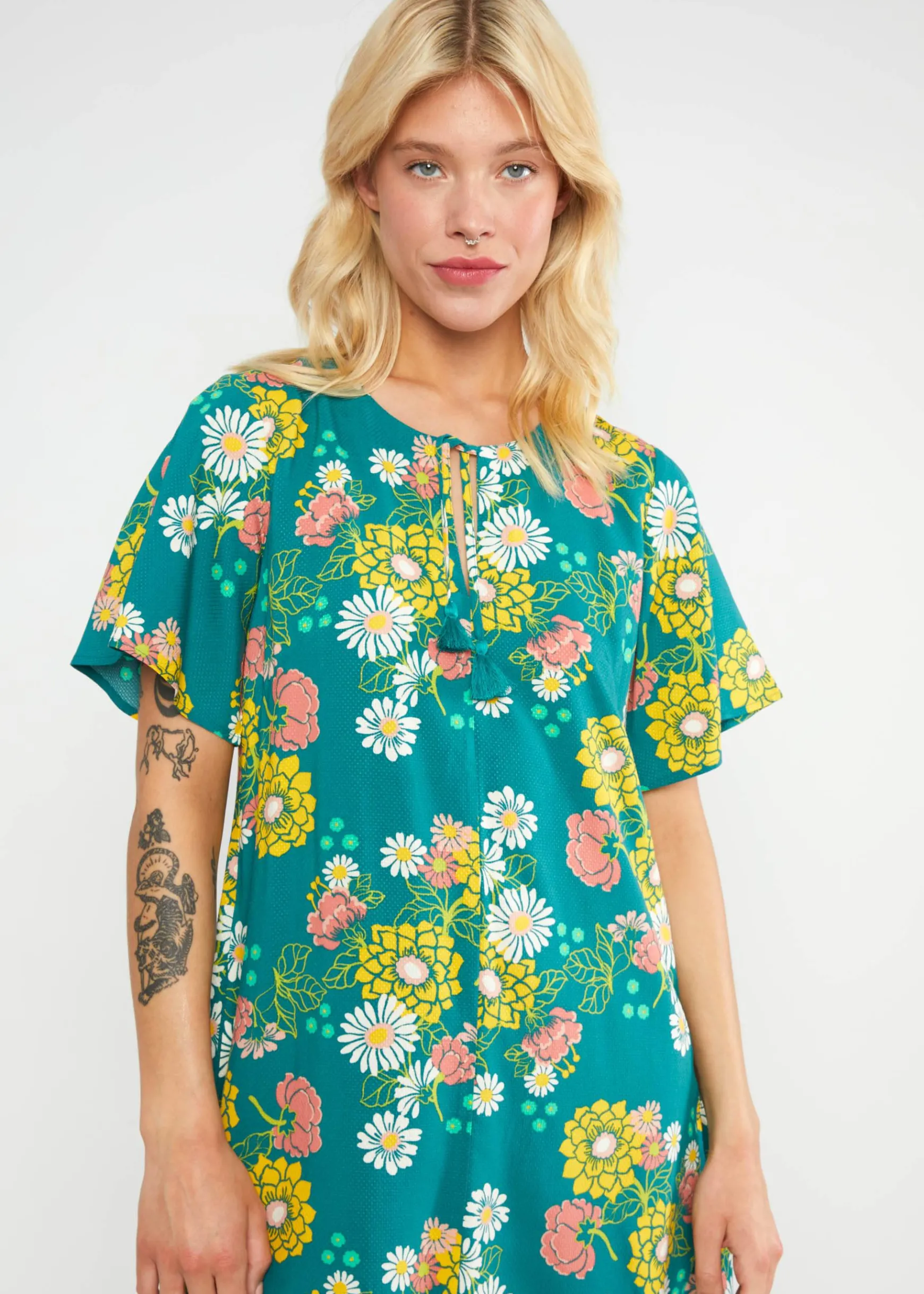 Damen Blutsgeschwister Minikleider|Minikleid Kaftan Wings