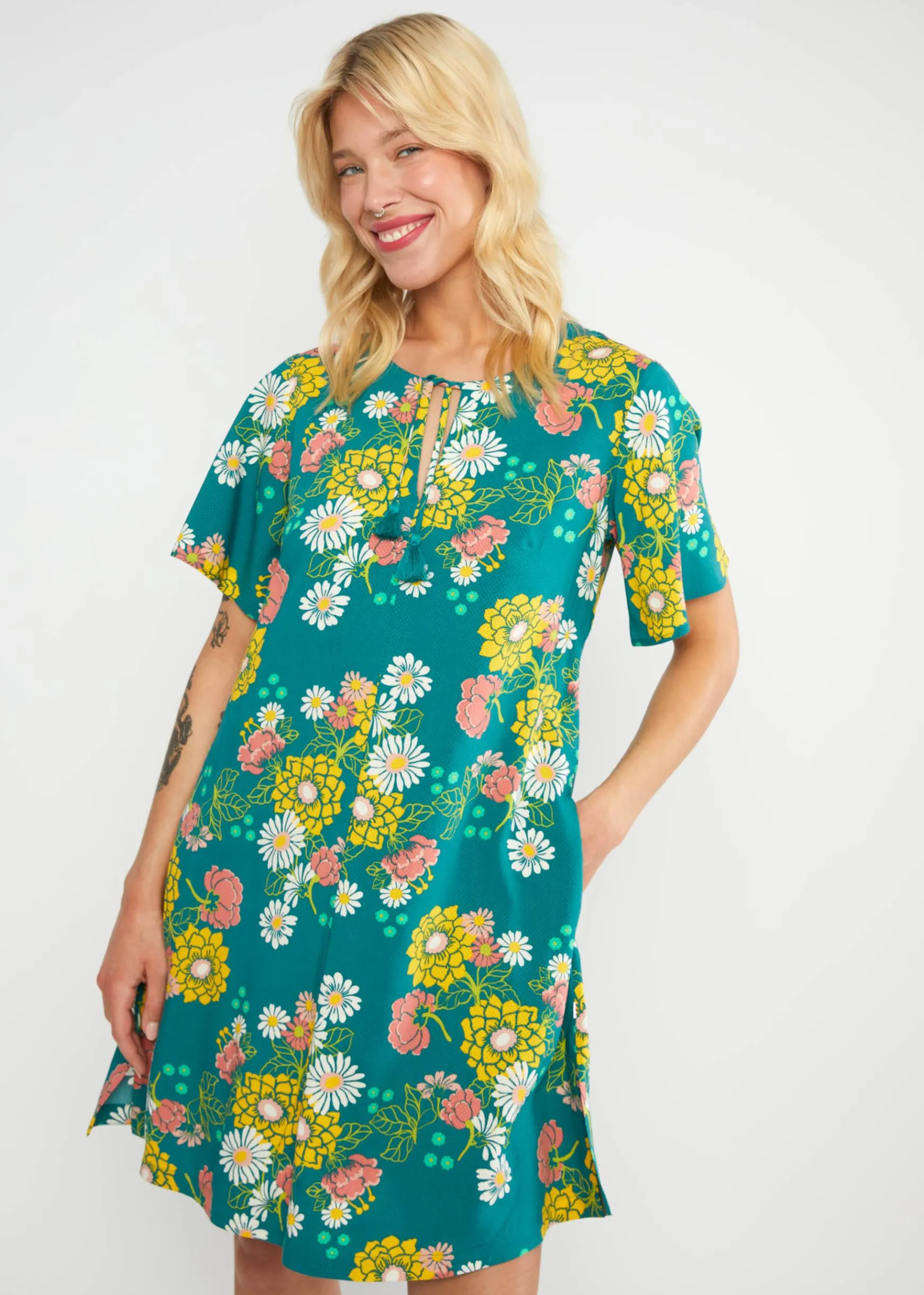Damen Blutsgeschwister Minikleider|Minikleid Kaftan Wings