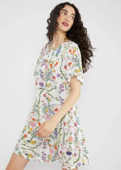 Damen Blutsgeschwister Minikleider|Minikleid Kaftan Wings