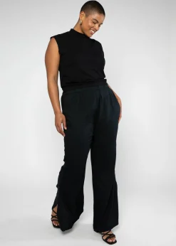 Damen Blutsgeschwister Stoffhosen|Boyfriend-Hosen|Schlaghose Flarebunny