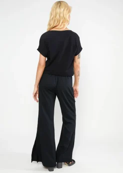 Damen Blutsgeschwister Stoffhosen|Boyfriend-Hosen|Schlaghose Flarebunny