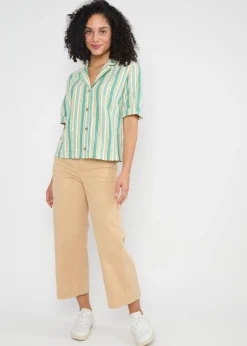 Damen Blutsgeschwister T-Shirts|Blusen|Seersucker Hemd Shimmy Chic