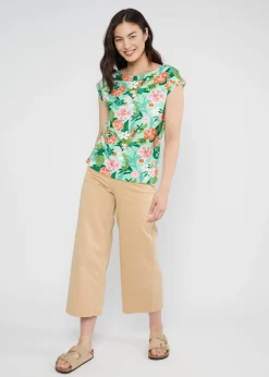 Damen Blutsgeschwister Tops|Rundhals|Shirt Breezy Flowgirl