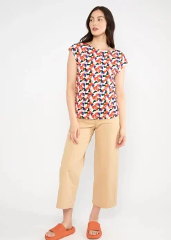 Damen Blutsgeschwister Tops|Rundhals|Shirt Breezy Flowgirl