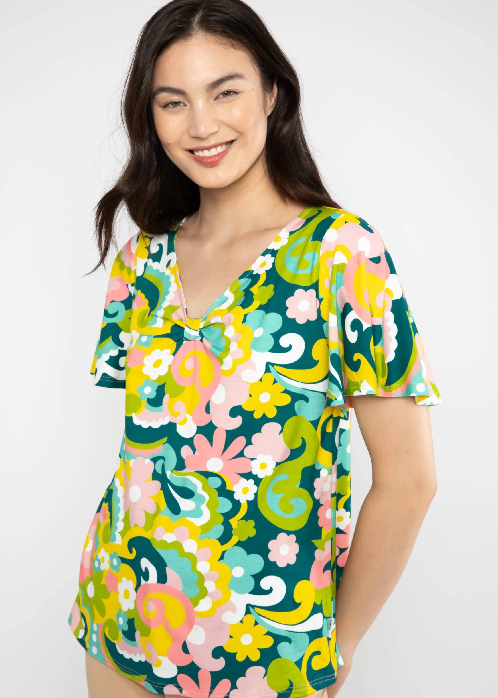Damen Blutsgeschwister T-Shirts|V-Ausschnitt|Shirt Graceful Belle Air