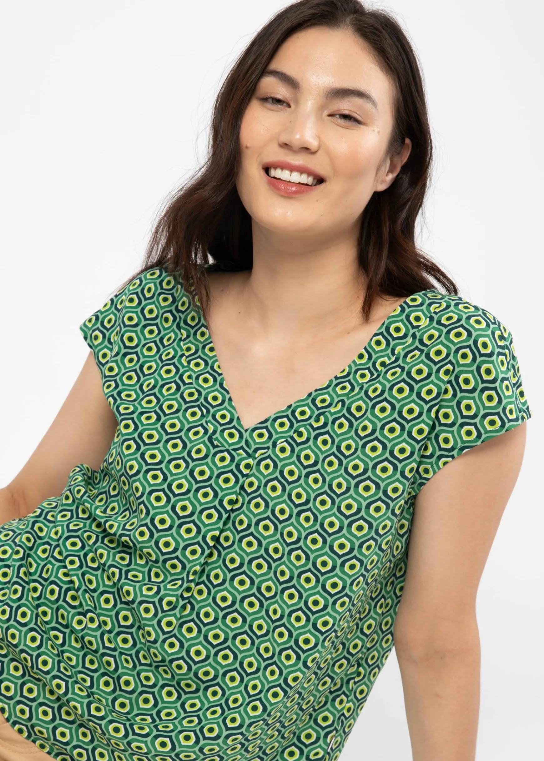 Damen Blutsgeschwister Tops|V-Ausschnitt|Shirt Liberty Maniac