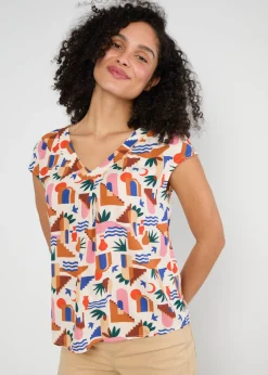 Damen Blutsgeschwister Tops|V-Ausschnitt|Shirt Liberty Maniac