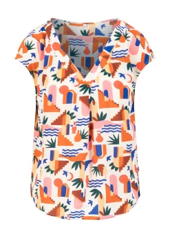 Damen Blutsgeschwister Tops|V-Ausschnitt|Shirt Liberty Maniac