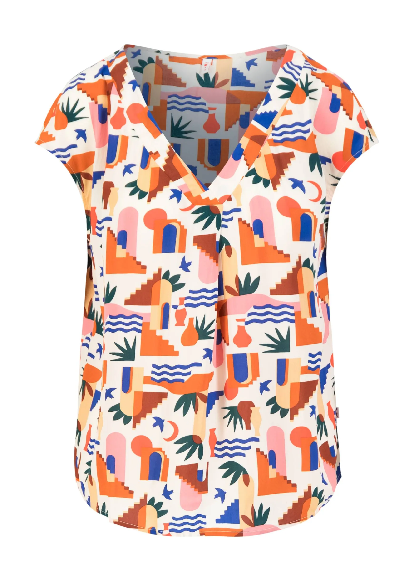 Damen Blutsgeschwister Tops|V-Ausschnitt|Shirt Liberty Maniac