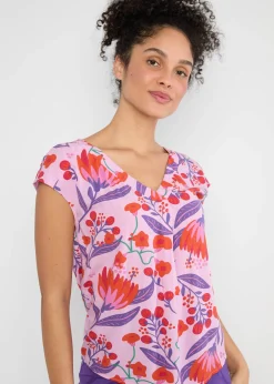 Damen Blutsgeschwister Tops|V-Ausschnitt|Shirt Liberty Maniac