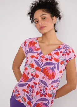Damen Blutsgeschwister Tops|V-Ausschnitt|Shirt Liberty Maniac
