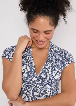 Damen Blutsgeschwister T-Shirts|V-Ausschnitt|Shirt Mon Cher Cache-Cu0153ur