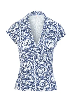 Damen Blutsgeschwister T-Shirts|V-Ausschnitt|Shirt Mon Cher Cache-Cu0153ur