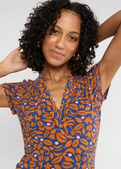 Damen Blutsgeschwister T-Shirts|V-Ausschnitt|Shirt Mon Cher Cache-Cu0153ur