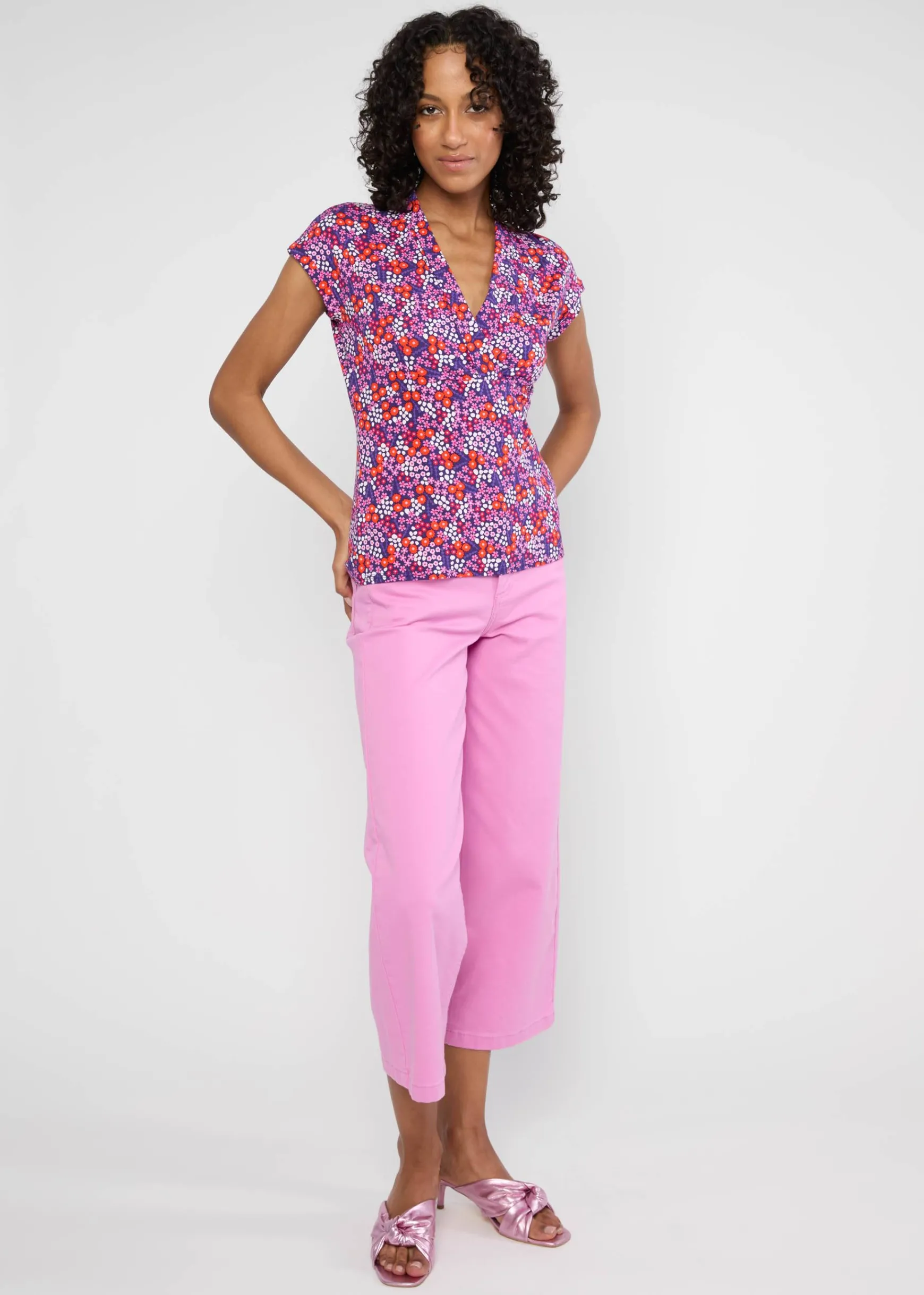 Damen Blutsgeschwister T-Shirts|V-Ausschnitt|Shirt Mon Cher Cache-Cu0153ur
