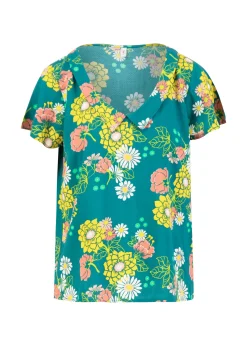 Damen Blutsgeschwister T-Shirts|V-Ausschnitt|Sommerbluse Feed the Birds