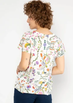 Damen Blutsgeschwister T-Shirts|V-Ausschnitt|Sommerbluse Feed the Birds
