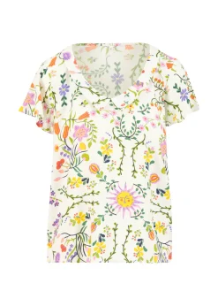 Damen Blutsgeschwister T-Shirts|V-Ausschnitt|Sommerbluse Feed the Birds