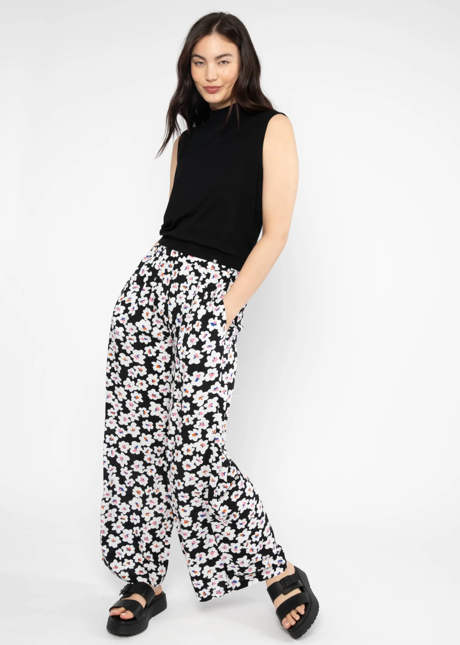 Damen Blutsgeschwister Stoffhosen|Sommerhosen|Sommerhose Breezy Palazzo