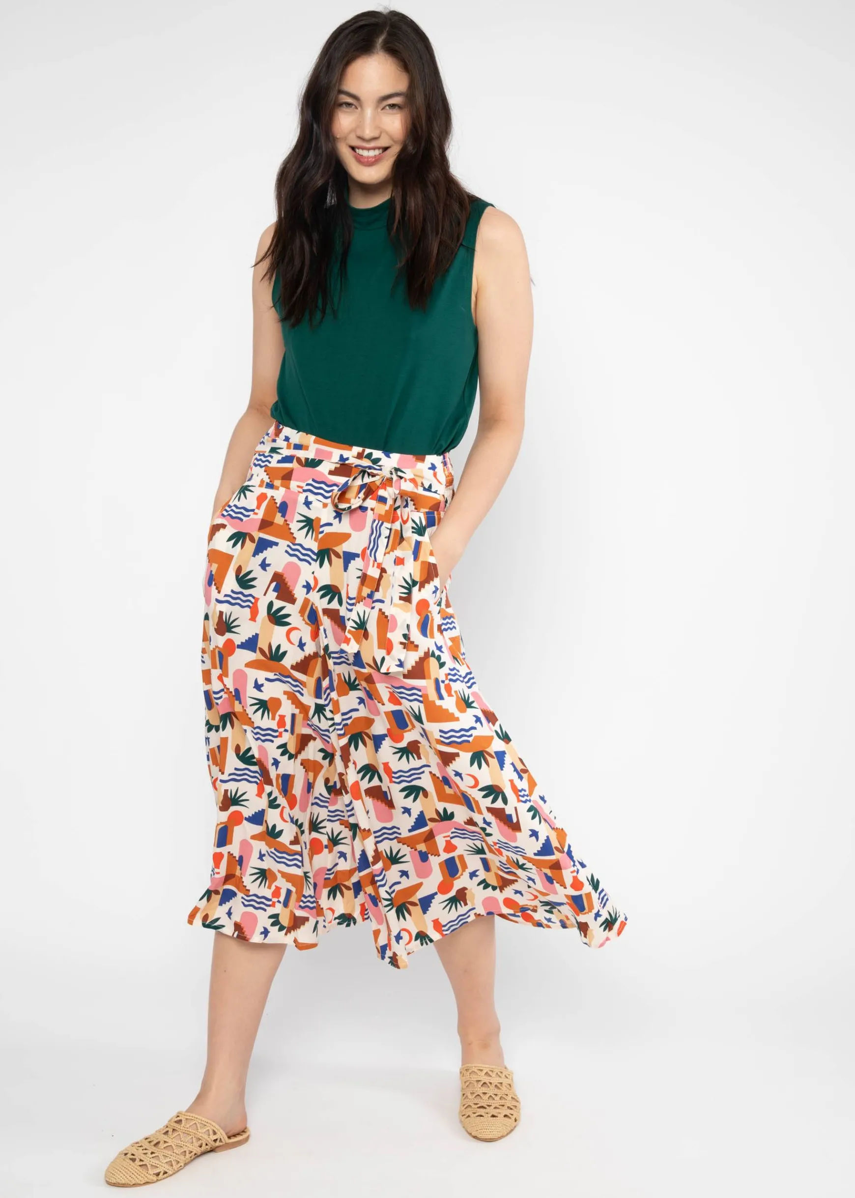 Damen Blutsgeschwister Stoffhosen|Culottes|Sommerhose Flotte Culottes