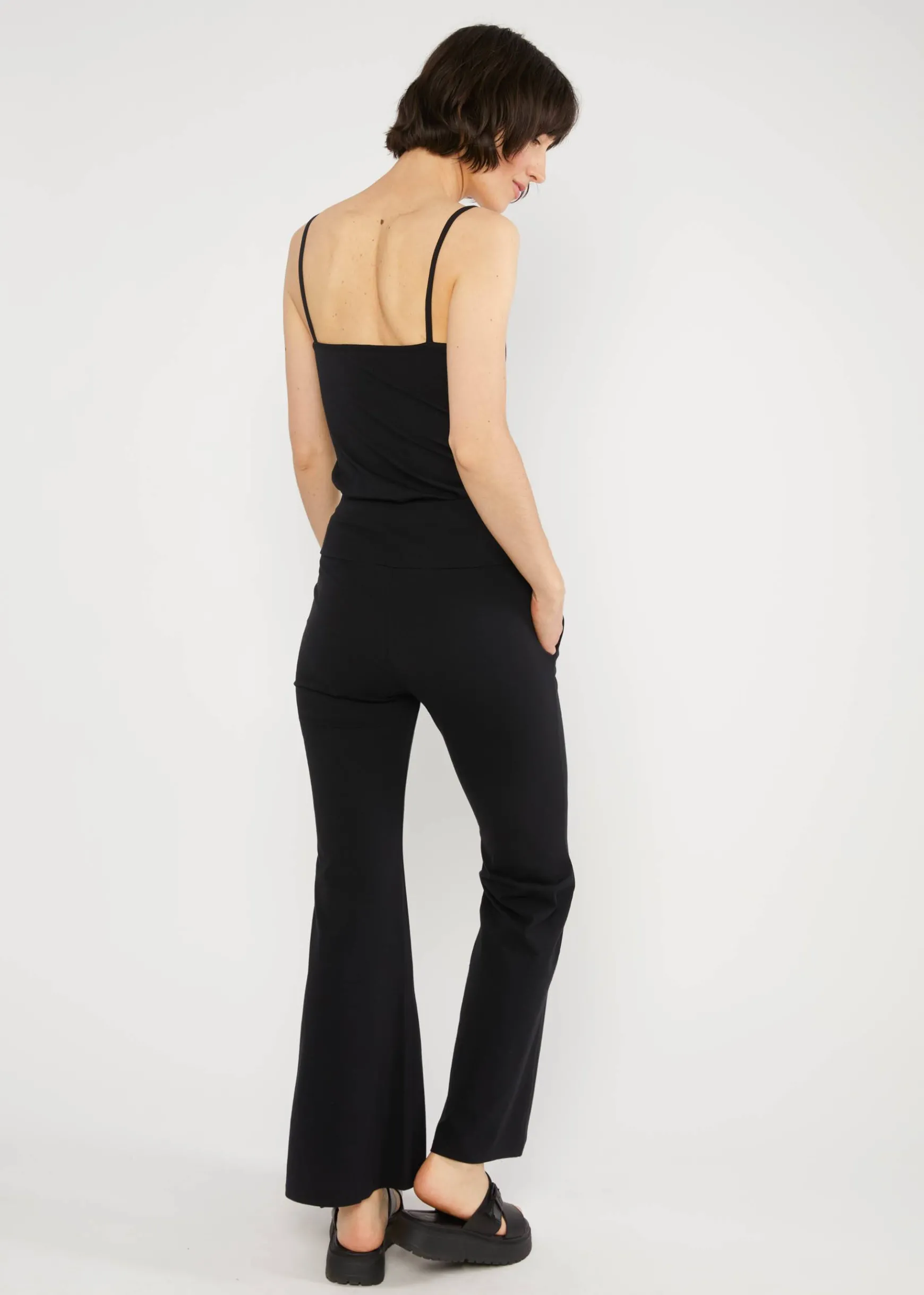 Damen Blutsgeschwister Stoffhosen|Sommerhosen|Sommerhose Logo Easy Flared