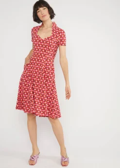 Damen Blutsgeschwister Jerseykleider|Knielange Kleider|Sommerkleid Gracious Allure