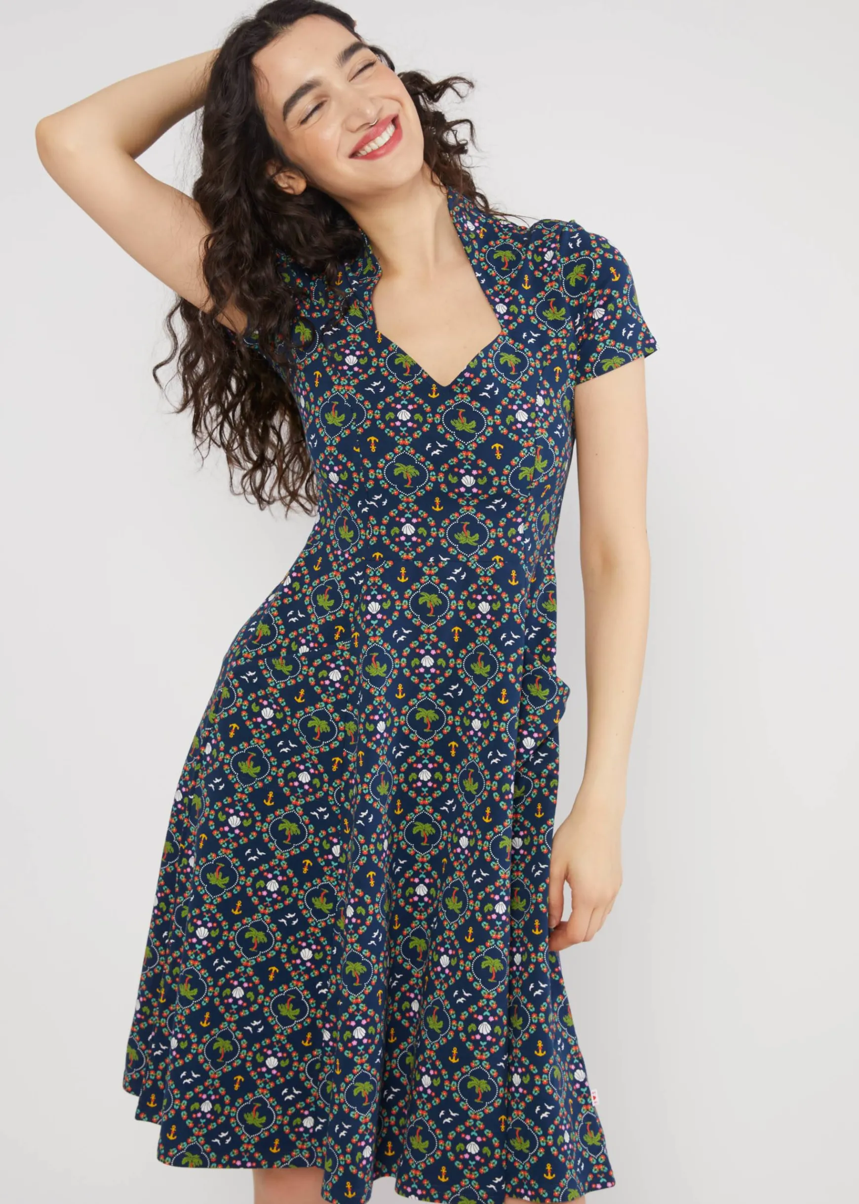 Damen Blutsgeschwister Jerseykleider|Knielange Kleider|Sommerkleid Gracious Allure