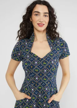 Damen Blutsgeschwister Jerseykleider|Knielange Kleider|Sommerkleid Gracious Allure