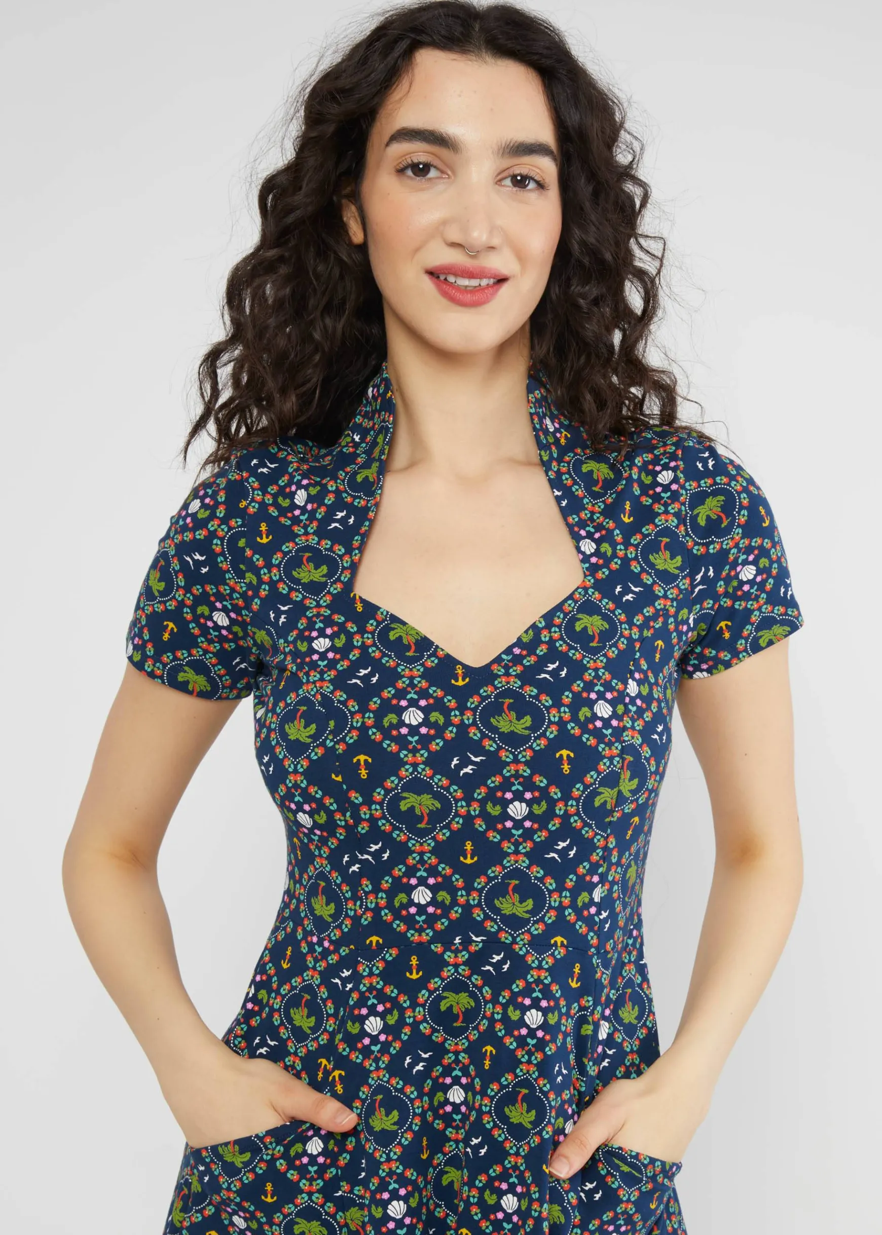 Damen Blutsgeschwister Jerseykleider|Knielange Kleider|Sommerkleid Gracious Allure
