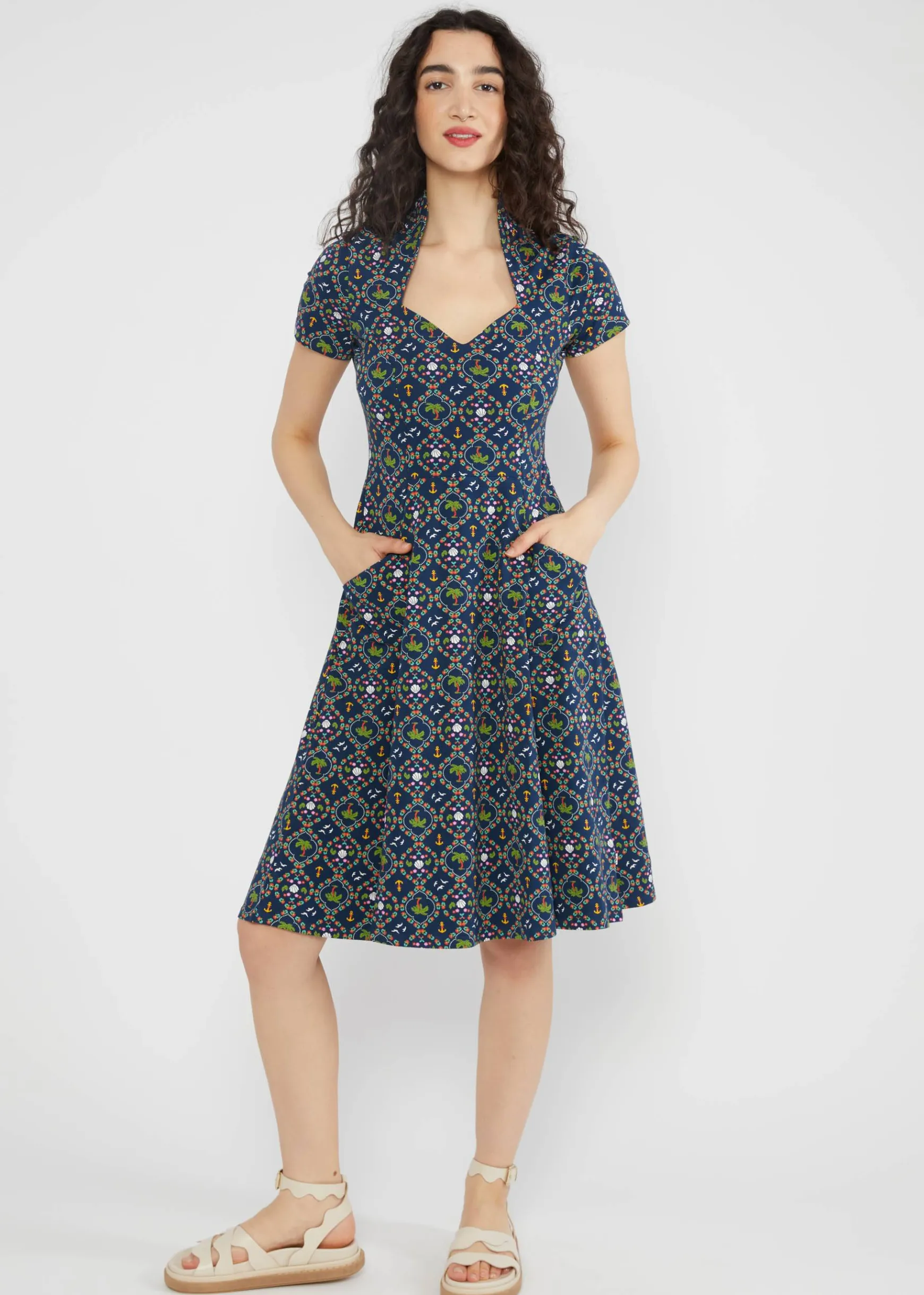 Damen Blutsgeschwister Jerseykleider|Knielange Kleider|Sommerkleid Gracious Allure