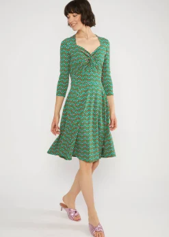 Damen Blutsgeschwister Jerseykleider|Knielange Kleider|Sommerkleid Hot Knot Power