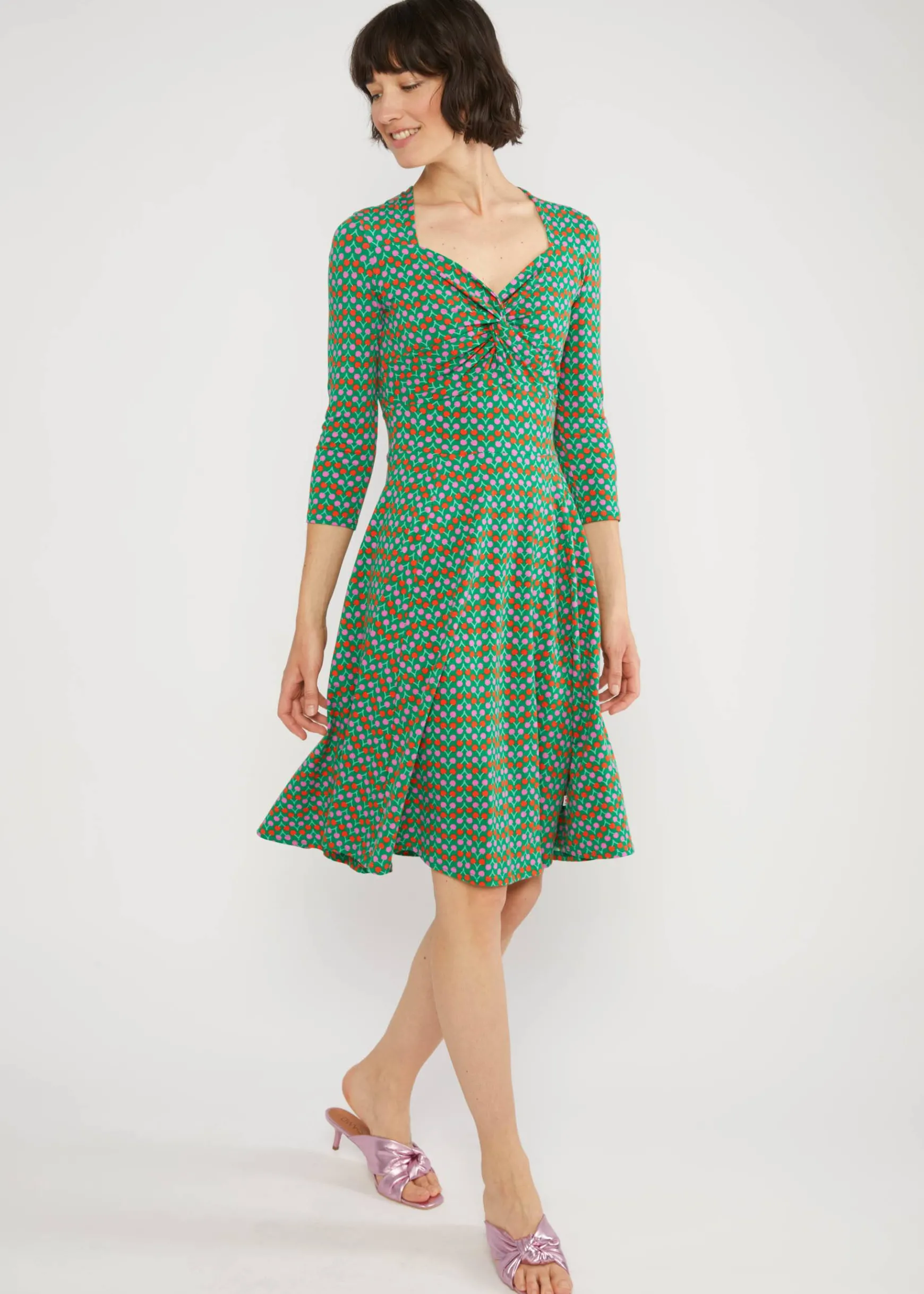 Damen Blutsgeschwister Jerseykleider|Knielange Kleider|Sommerkleid Hot Knot Power