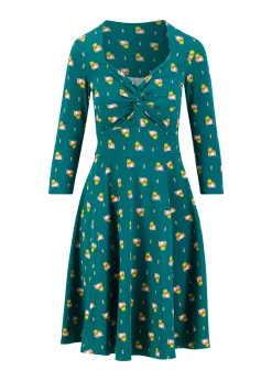 Damen Blutsgeschwister Jerseykleider|Knielange Kleider|Sommerkleid Hot Knot Power