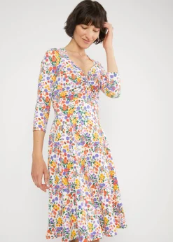 Damen Blutsgeschwister Jerseykleider|Knielange Kleider|Sommerkleid Hot Knot Power