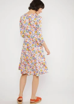 Damen Blutsgeschwister Jerseykleider|Knielange Kleider|Sommerkleid Hot Knot Power