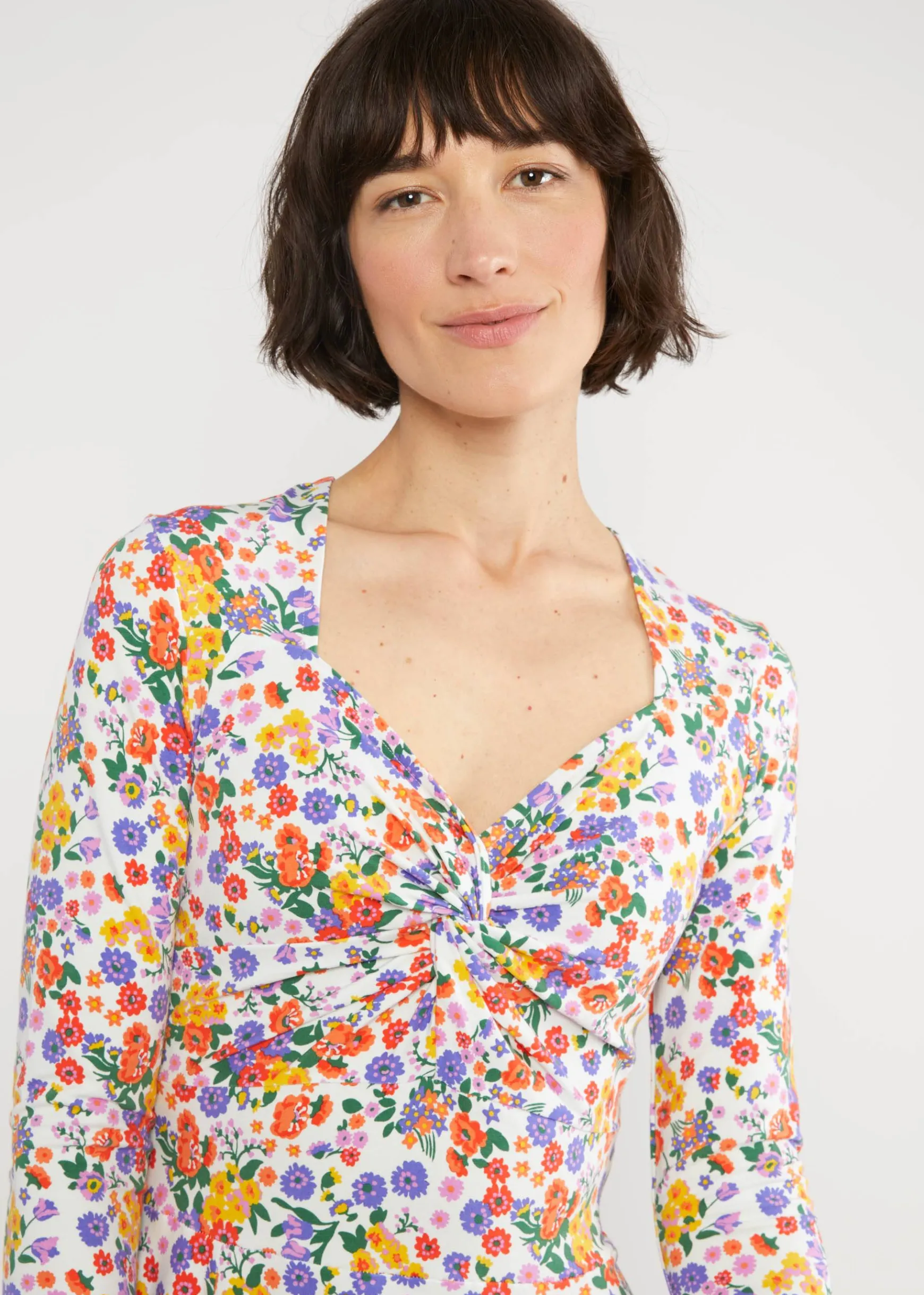 Damen Blutsgeschwister Jerseykleider|Knielange Kleider|Sommerkleid Hot Knot Power