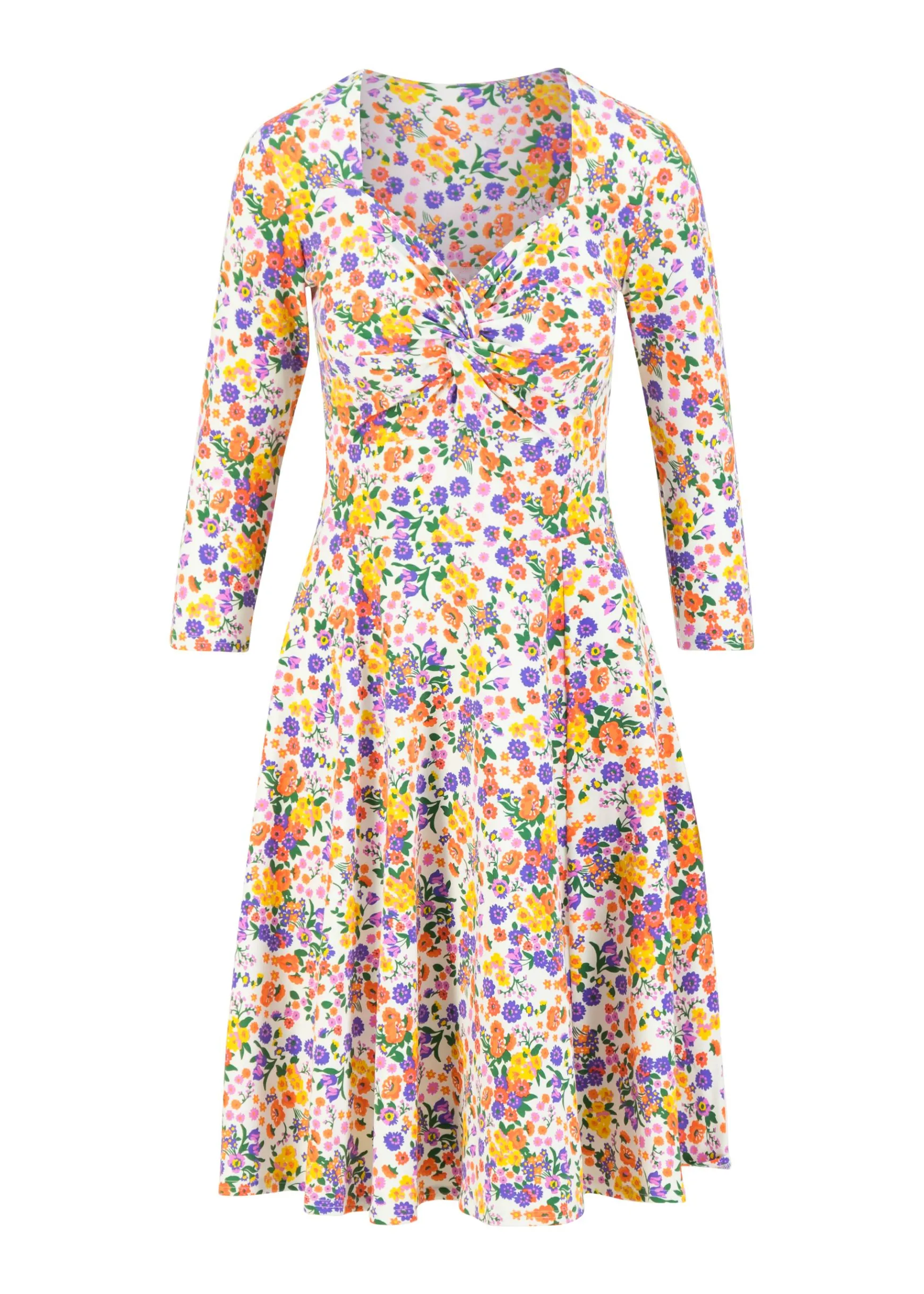 Damen Blutsgeschwister Jerseykleider|Knielange Kleider|Sommerkleid Hot Knot Power