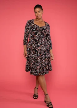 Damen Blutsgeschwister Jerseykleider|Knielange Kleider|Sommerkleid Hot Knot Power