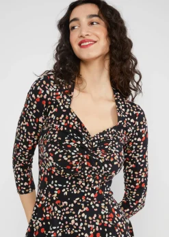 Damen Blutsgeschwister Jerseykleider|Knielange Kleider|Sommerkleid Hot Knot Power