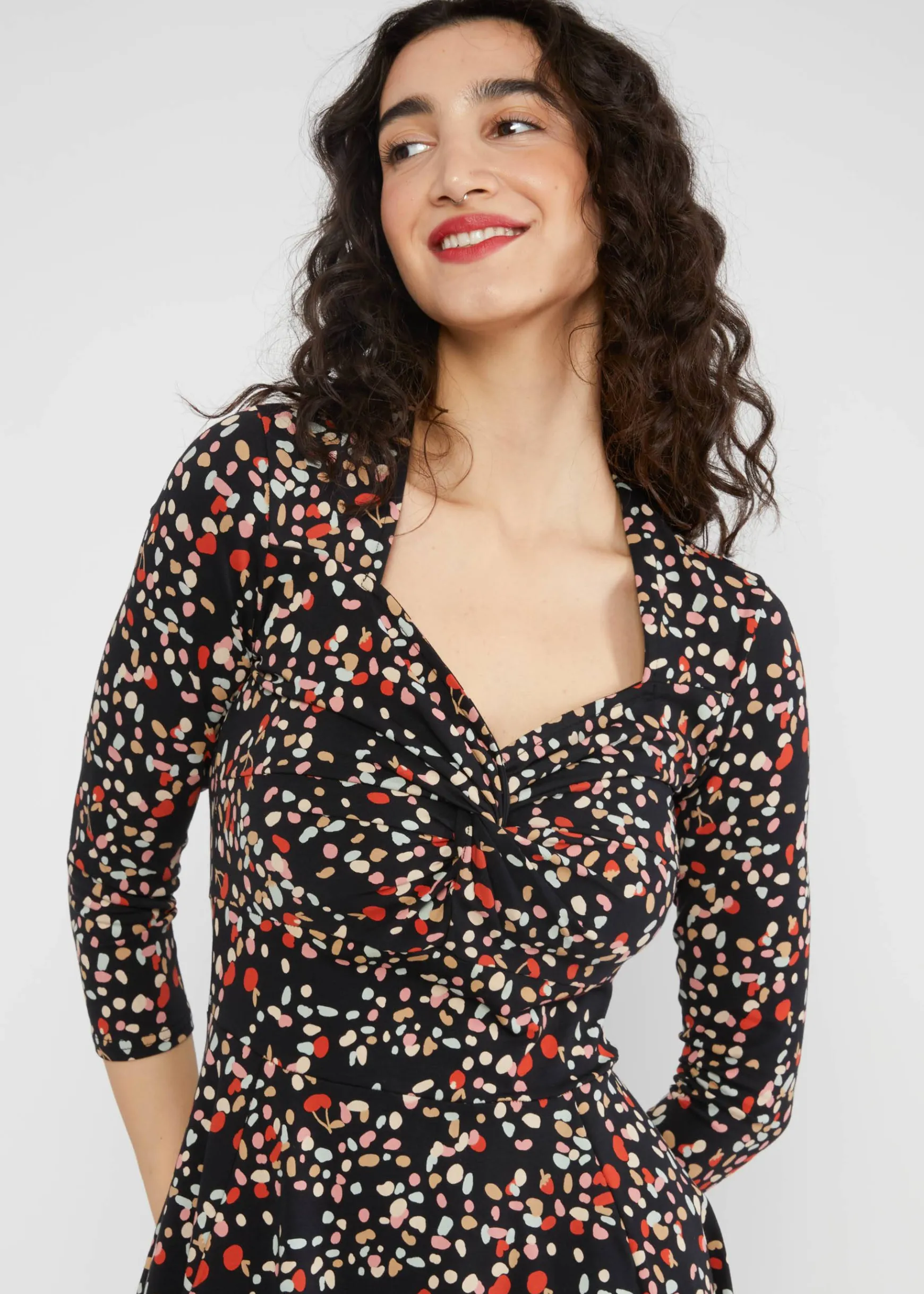 Damen Blutsgeschwister Jerseykleider|Knielange Kleider|Sommerkleid Hot Knot Power