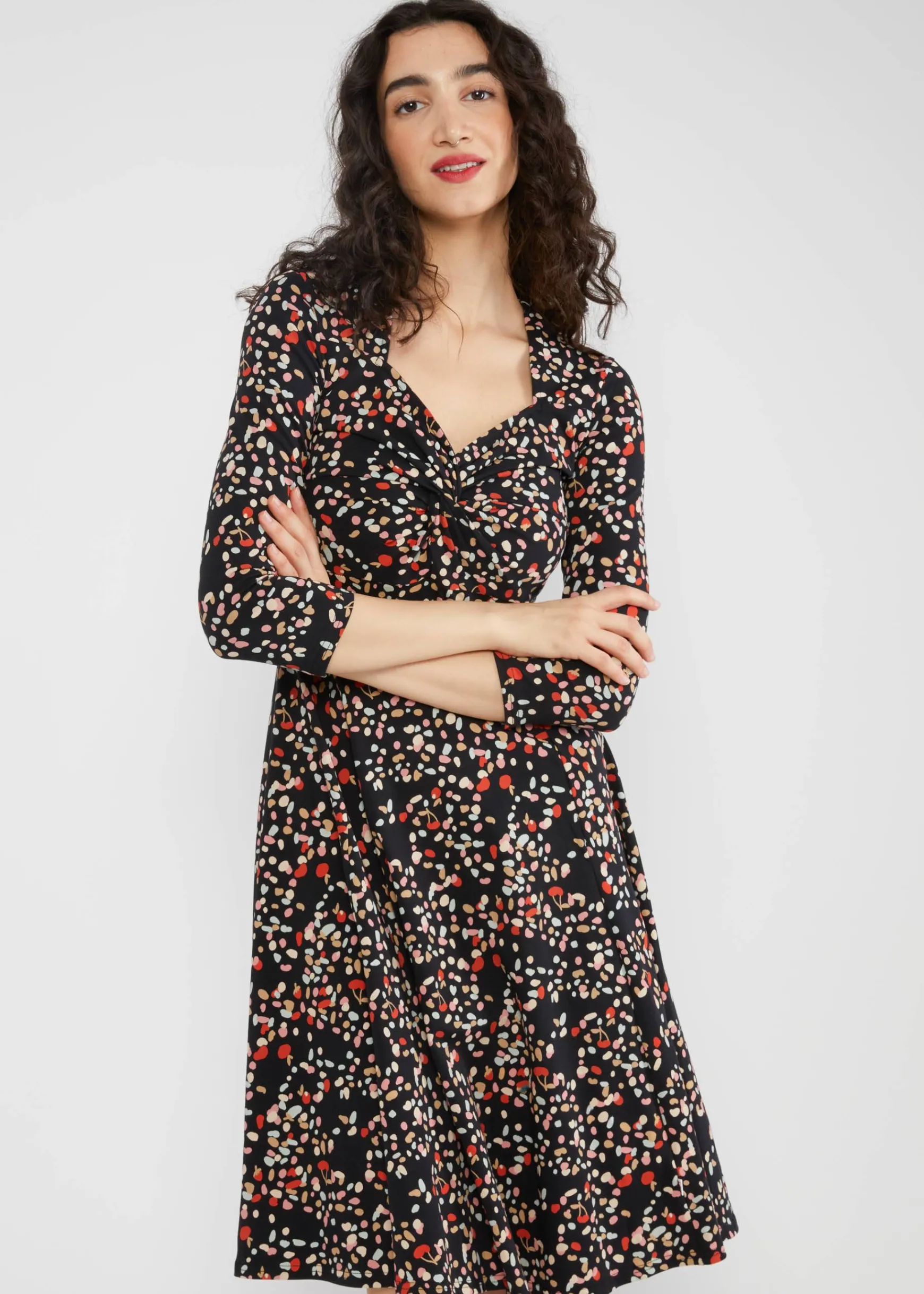 Damen Blutsgeschwister Jerseykleider|Knielange Kleider|Sommerkleid Hot Knot Power