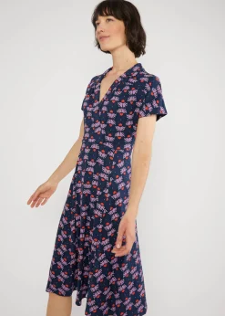 Damen Blutsgeschwister Jerseykleider|Knielange Kleider|Sommerkleid Hu00E9doniste d'u00C9tu00E9