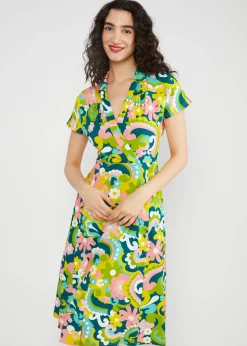 Damen Blutsgeschwister Jerseykleider|Knielange Kleider|Sommerkleid Hu00E9doniste d'u00C9tu00E9