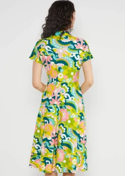 Damen Blutsgeschwister Jerseykleider|Knielange Kleider|Sommerkleid Hu00E9doniste d'u00C9tu00E9