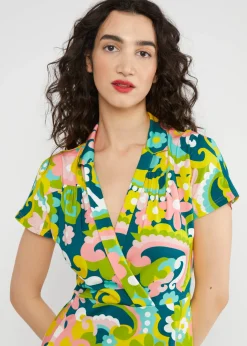 Damen Blutsgeschwister Jerseykleider|Knielange Kleider|Sommerkleid Hu00E9doniste d'u00C9tu00E9