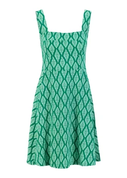 Damen Blutsgeschwister Jerseykleider|Knielange Kleider|Sommerkleid Strapteaserette