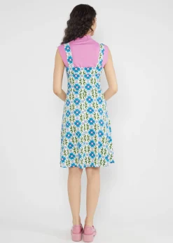 Damen Blutsgeschwister Jerseykleider|Knielange Kleider|Sommerkleid Strapteaserette