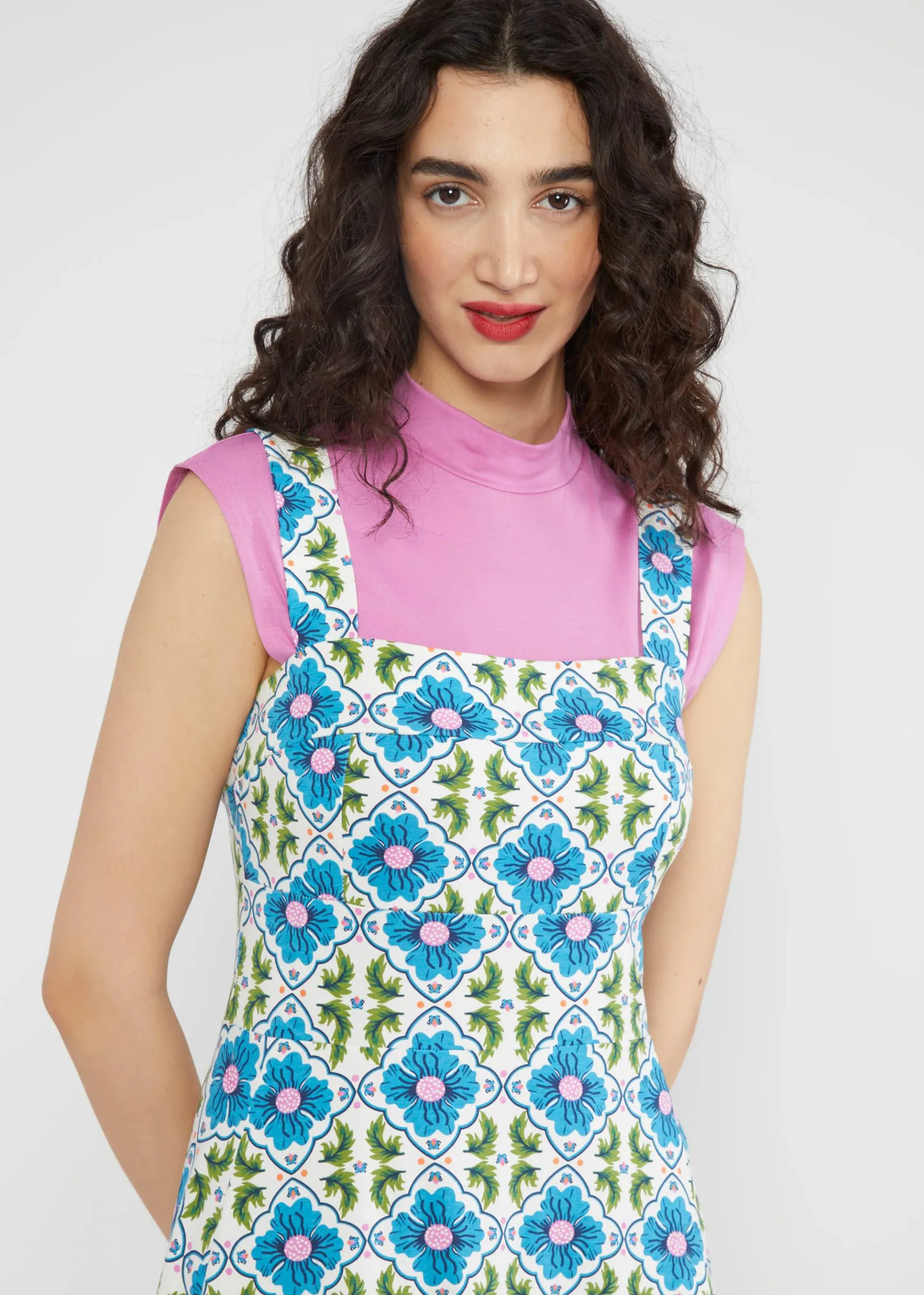 Damen Blutsgeschwister Jerseykleider|Knielange Kleider|Sommerkleid Strapteaserette