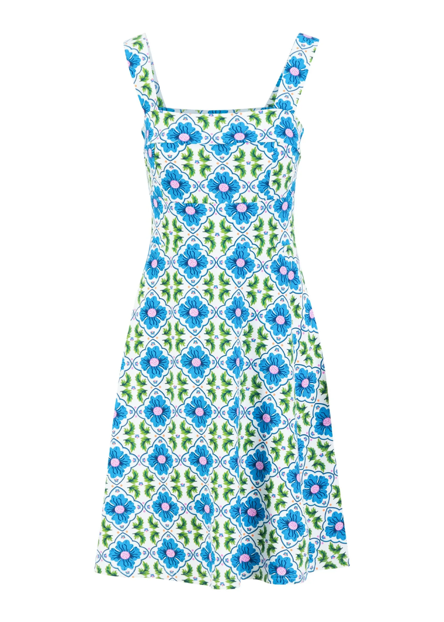 Damen Blutsgeschwister Jerseykleider|Knielange Kleider|Sommerkleid Strapteaserette