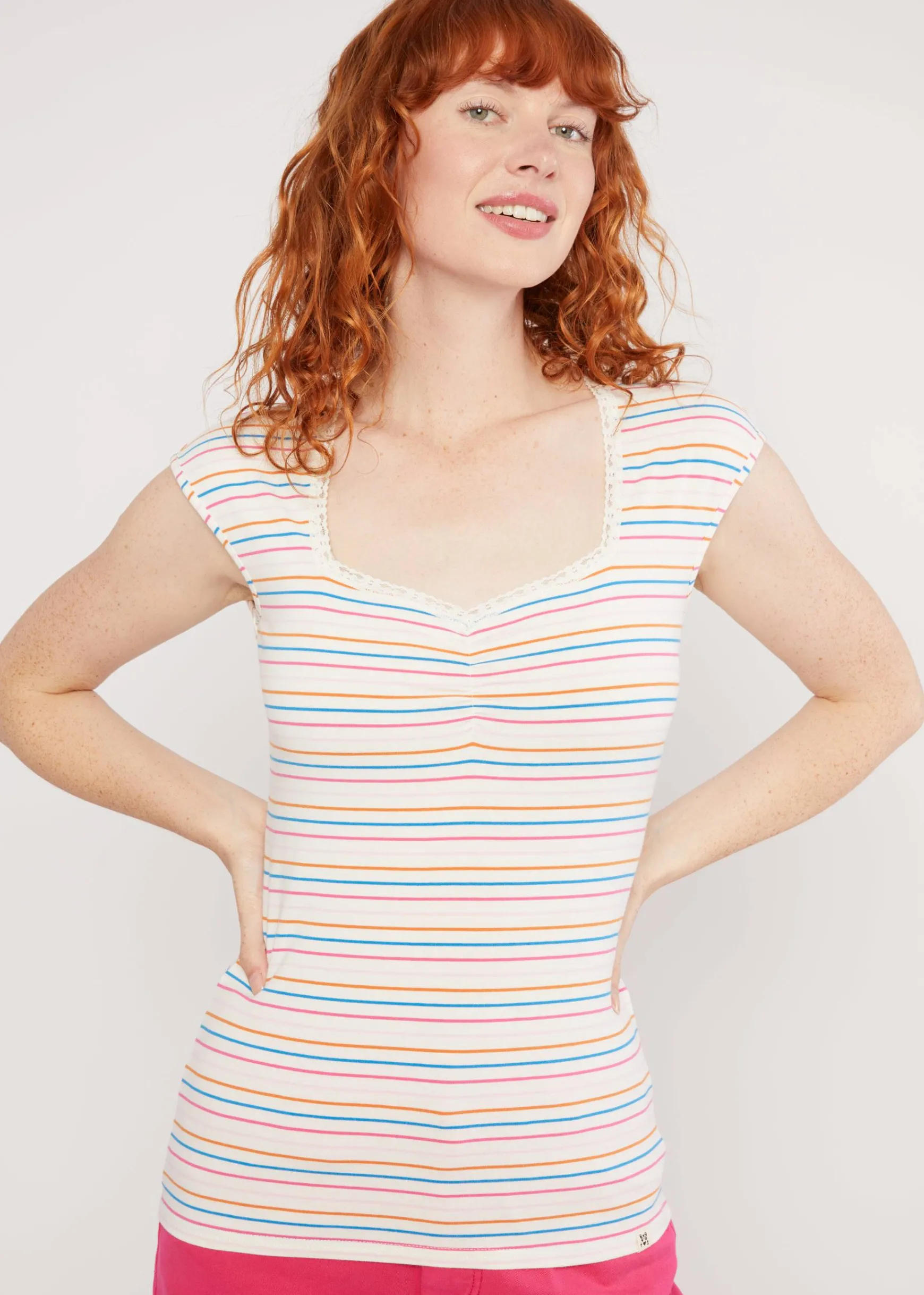 Damen Blutsgeschwister Tops|Streifenshirt Let Romance Rule